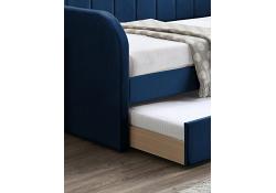Velvet Upholstered Fabric Finish Day Bed in Blue 3